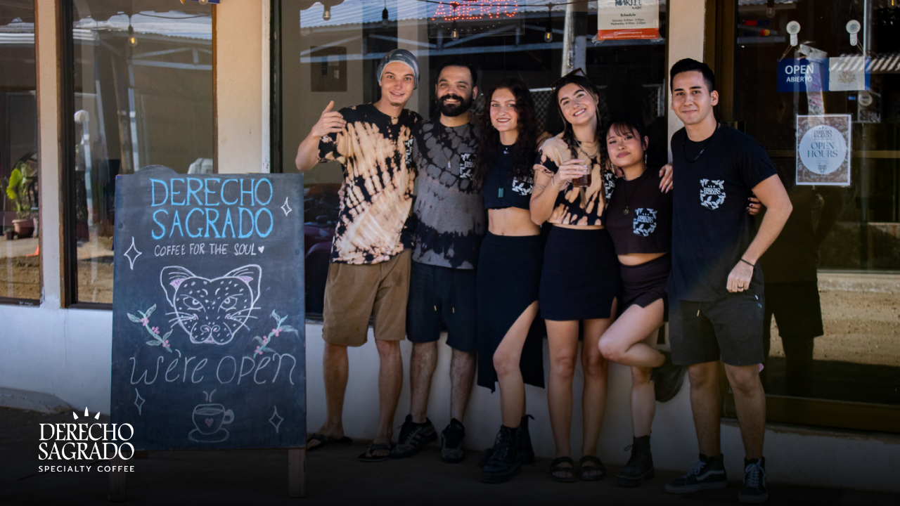 Friendly staff at Derecho Sagrado Coffee Shop